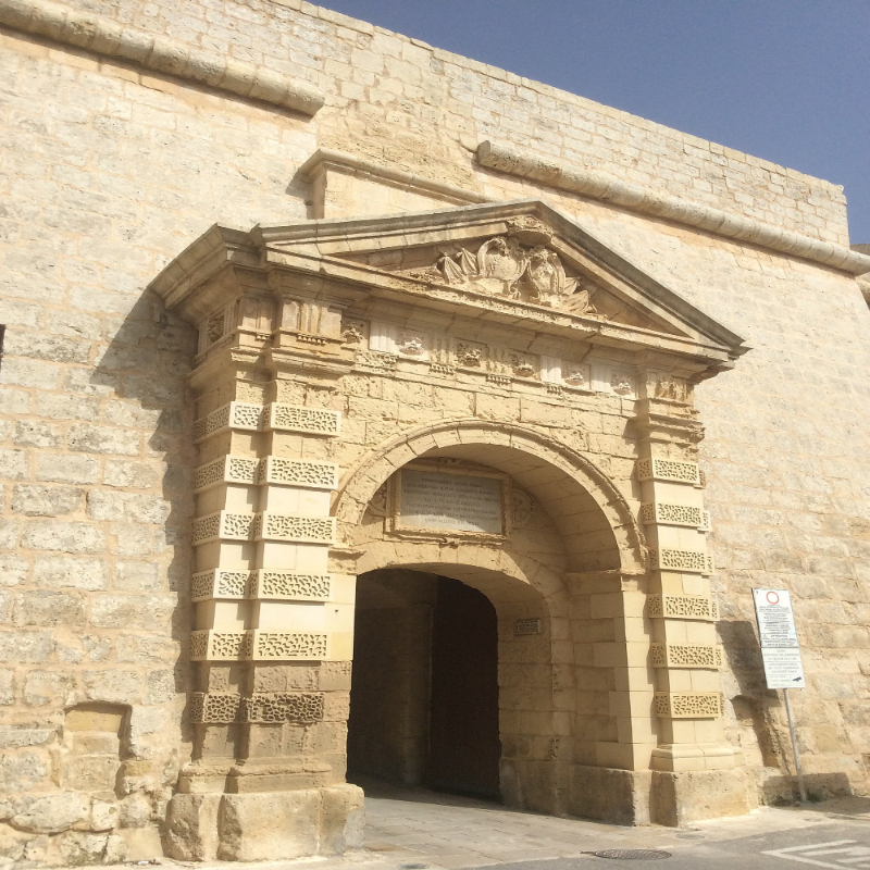 Link to wikipedia picture of the Greeks Gate.  Image shows Greek's Gate from Rabat.